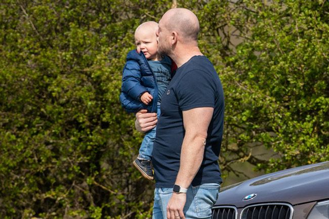 mike tindall with baby lucas