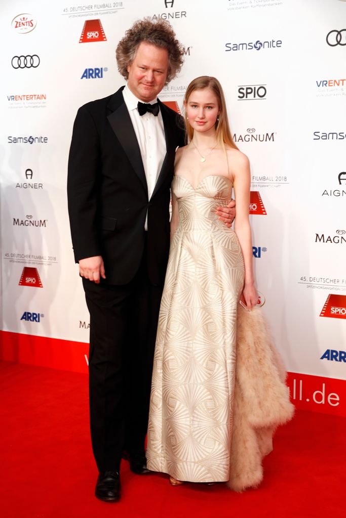 Florian Henckel von Donnersmarck and his daughter Lara Cosima Von Donnersmarck during the German Film Ball 2018