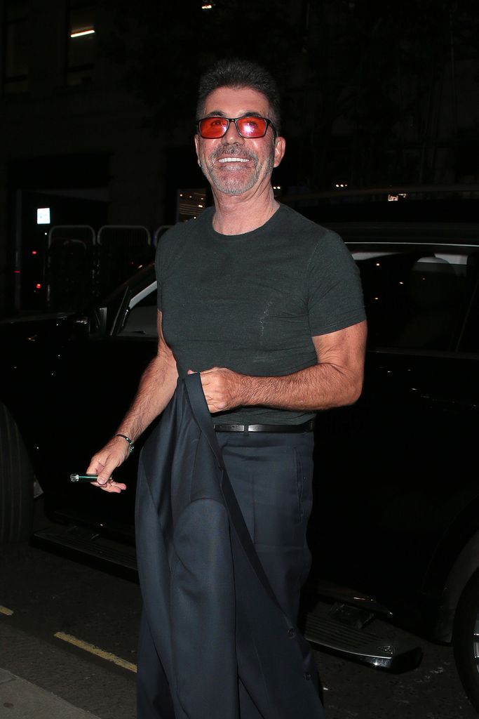 Simon Cowell seen attending Griselda - VIP TV screening at The May Fair Hotel on January 10, 2024 in London, England.