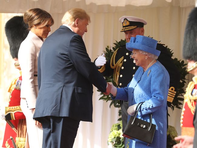 the queen meets trump
