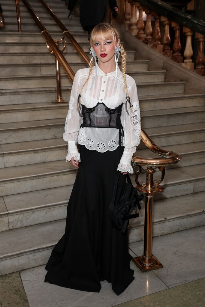 Lola Clark attends the Simone Rocha show during London Fashion Week September 2024 on September 15, 2024 in London, England