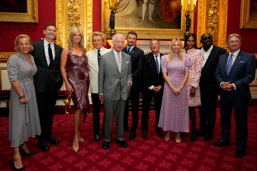 Penny Lancaster, Rod Stewart, King Charles, David Beckham, Sienna Miller, Naomi Campbell, Edward Enninful and Alan Titchmarsh