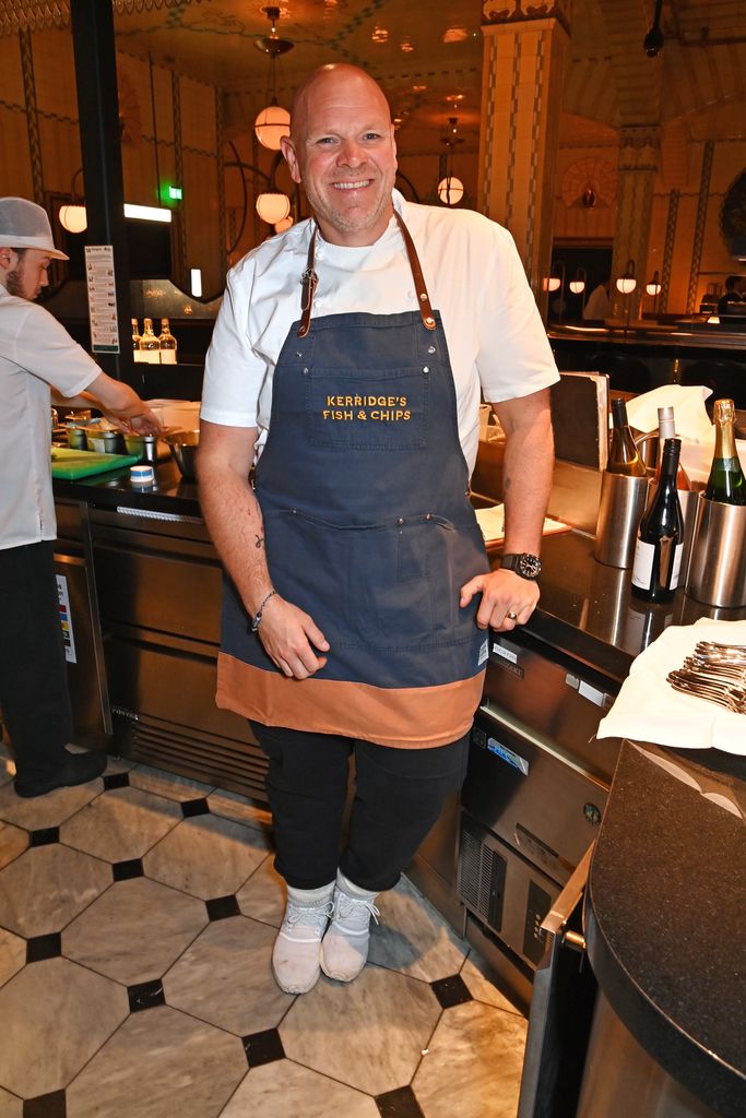 Tom Kerridge in an apron