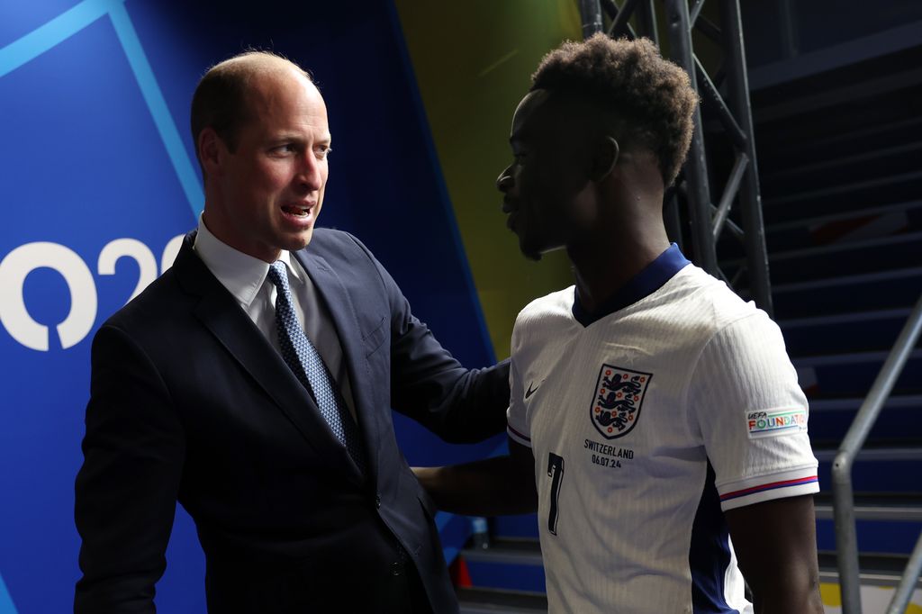 Prince William congratulates Bukayo Saka