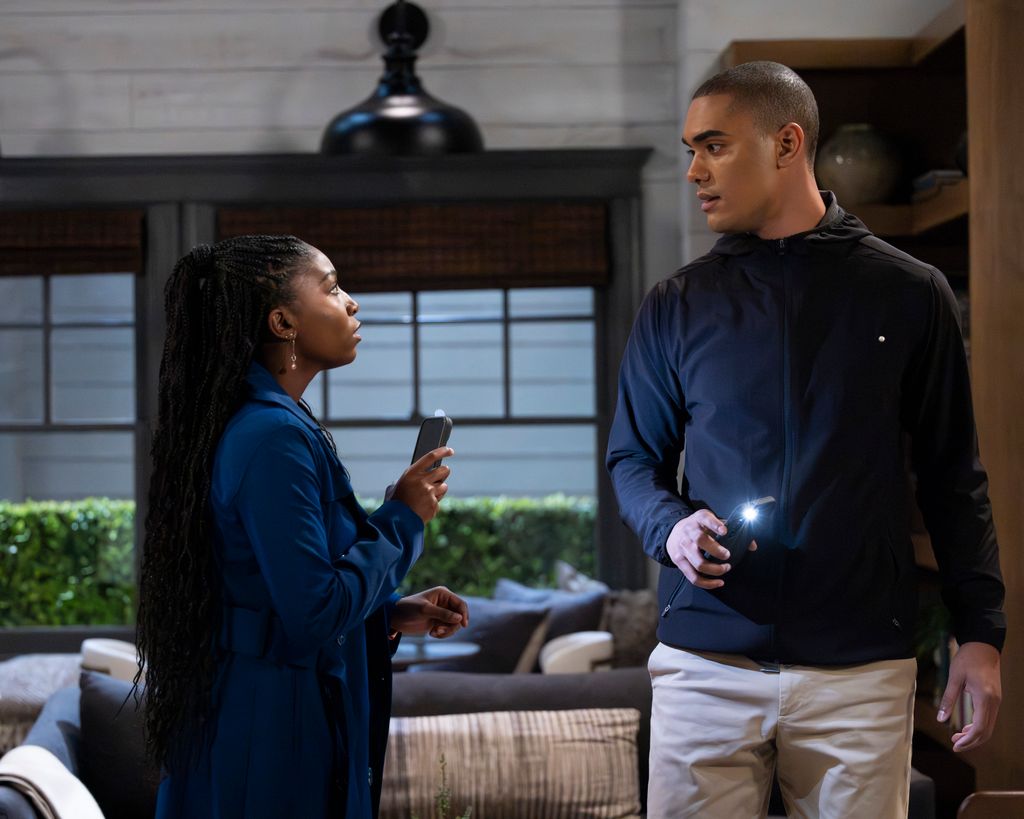 Tabyana Ali and Jens Astrup as Trina and Kai in General Hospital