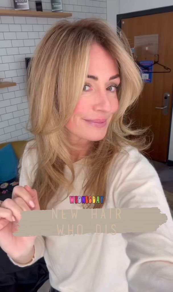 Cat Deeley captioned a photo 'New Hair Who Dis' in Instagram Stories