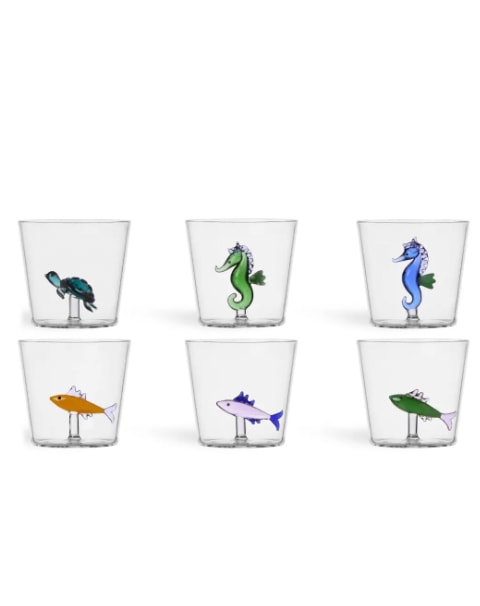 Marine Garden assorted tumblers (set of six)