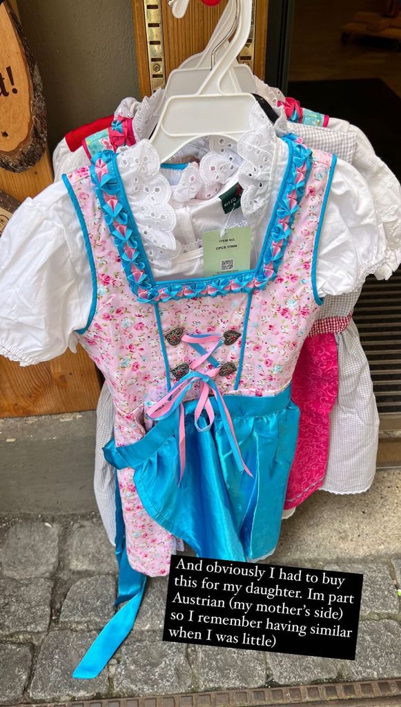 A photo of a traditional German child's dress