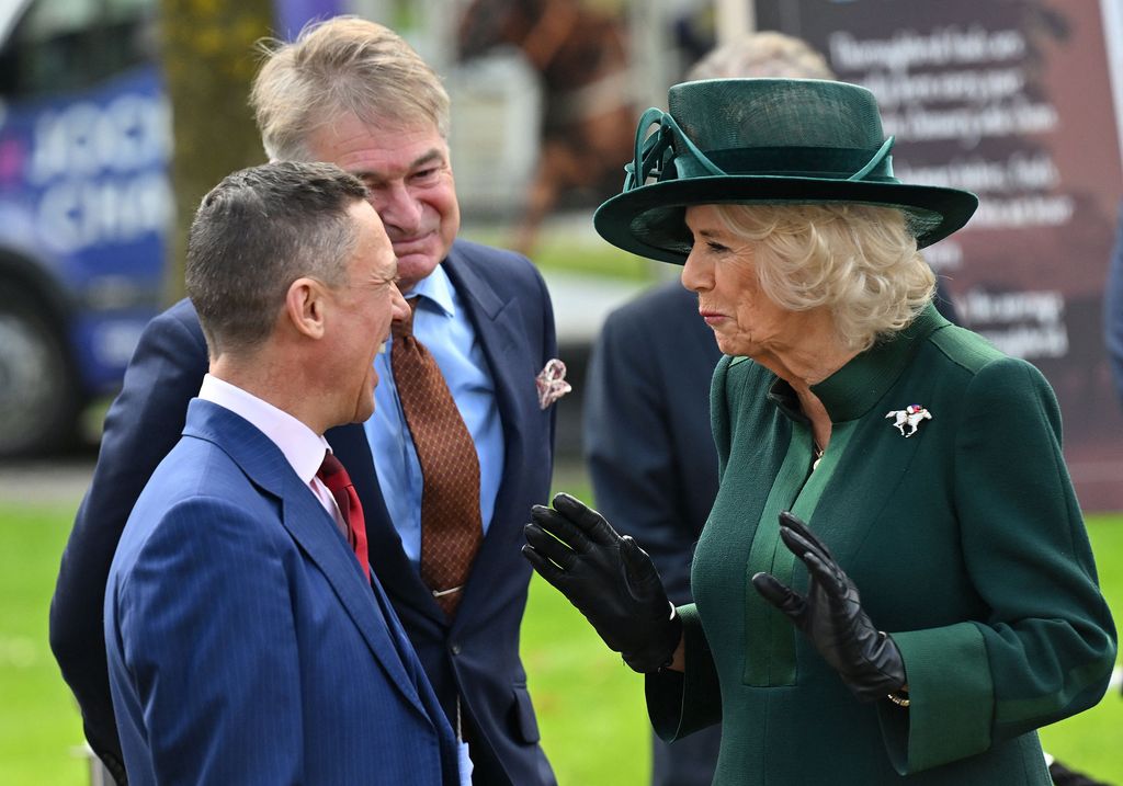 Queen Camilla meeting Frankie Dettori 