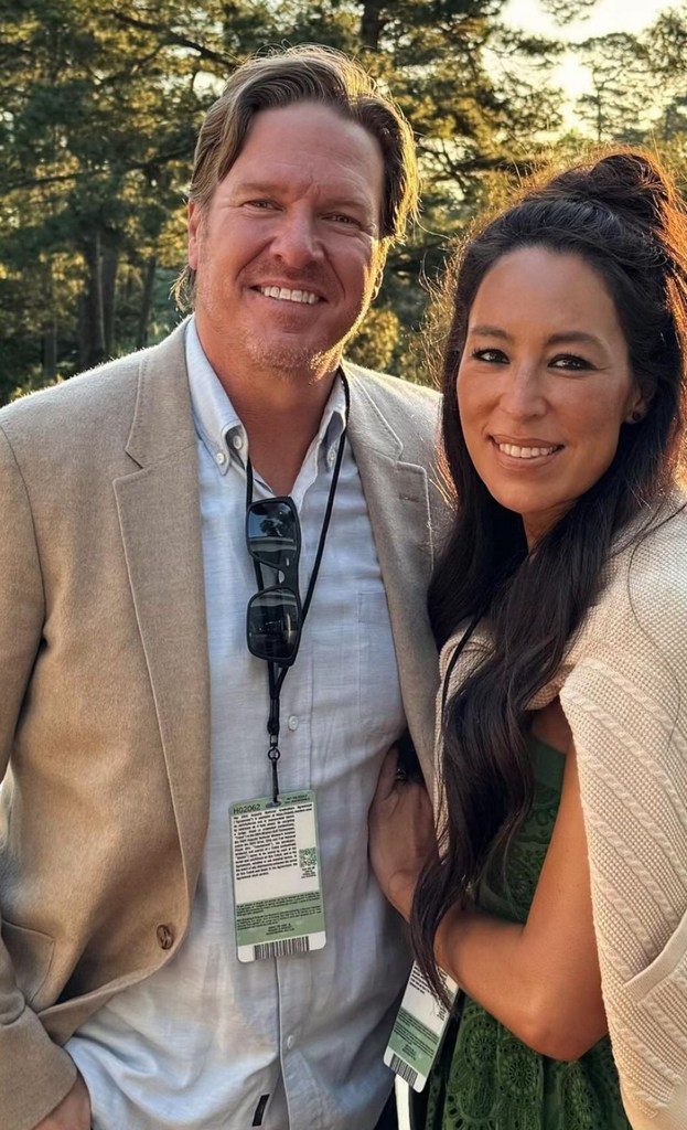 Photo shared by Joanna Gaines on Instagram April 2024 of her with Chip Gaines at The Masters