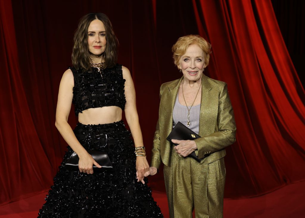 LOS ANGELES, CALIFORNIA - OCTOBER 19: (L-R) Sarah Paulson and Holland Taylor attend The Fourth Annual Academy Museum Gala at Academy Museum of Motion Pictures on October 19, 2024 in Los Angeles, California. (Photo by Kevin Winter/GA/The Hollywood Reporter via Getty Images)