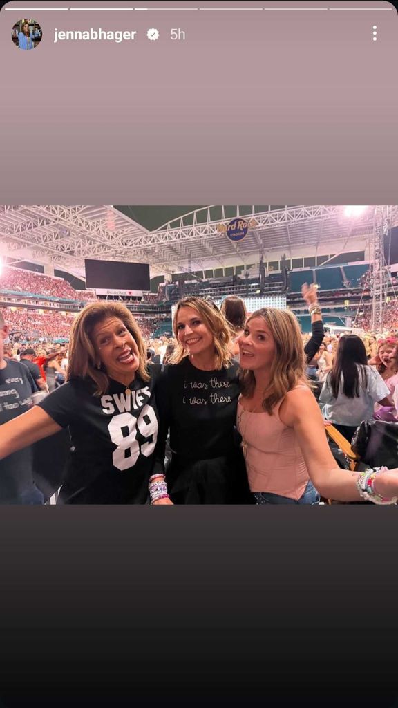 Hoda, Savannah and Jenna at the Taylor Swift concert