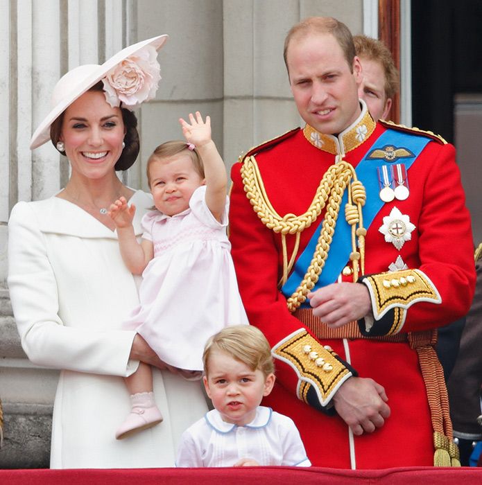 princess charlotte waves trooping 2016