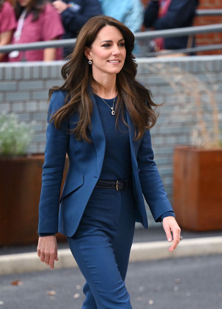 Kate Middleton in an all-blue outfit