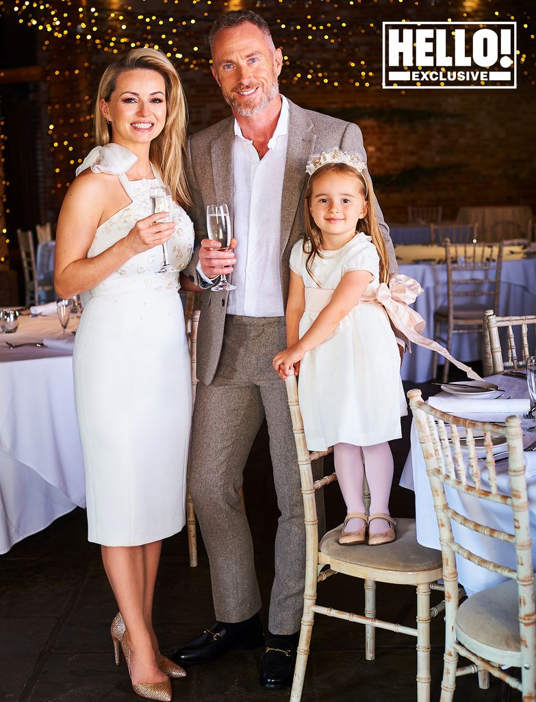 James and Ola Jordan pose with daughter Ella for 20th wedding anniversary shoot