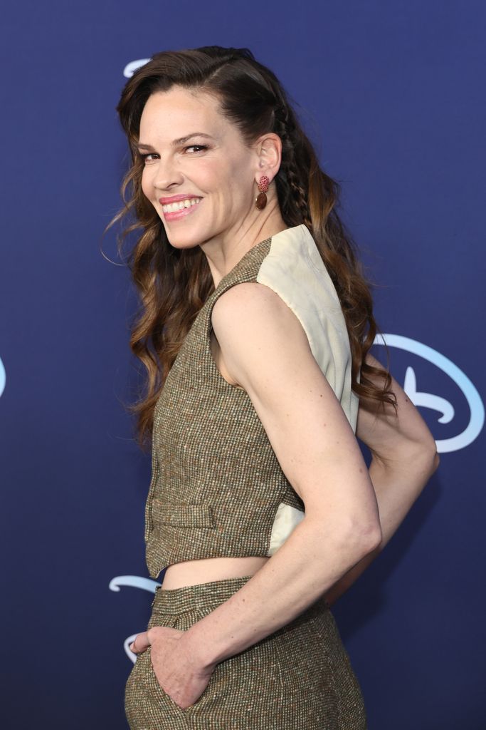 Hilary Swank smiling on the red carpet