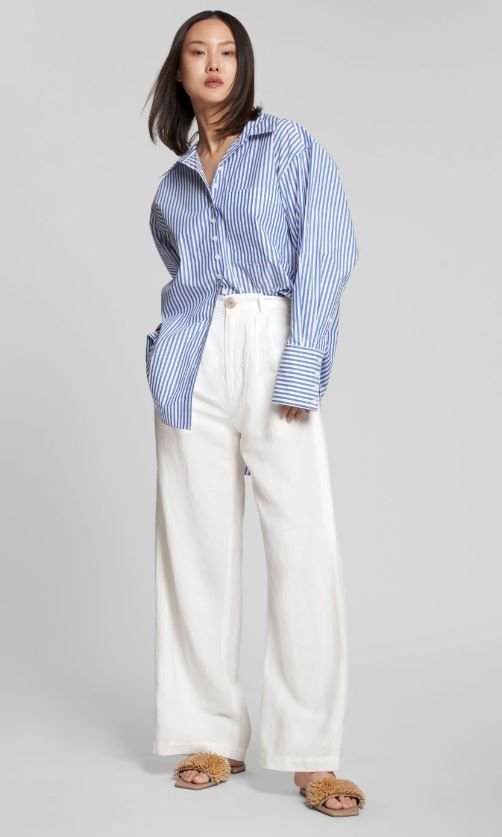 and other stories white linen trousers