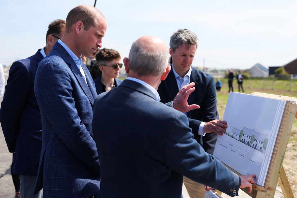 Prince William is shown plans of the site of the Duchy of Cornwall's first ever housing project will be built, in Nansledan