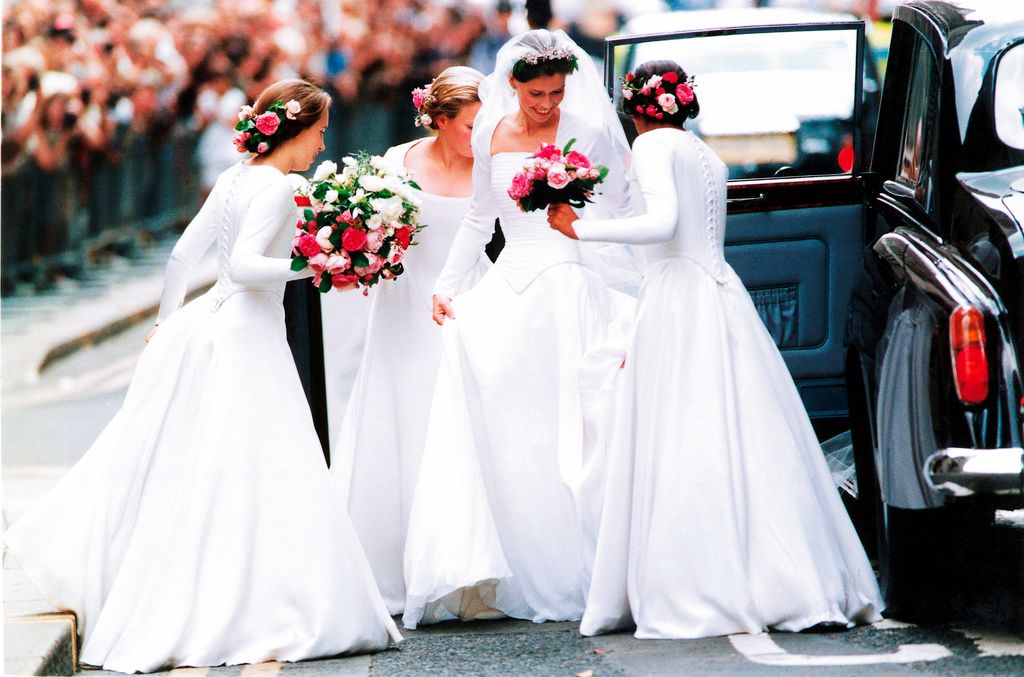 Lady Sarah Chatto with her bridesmaids on her wedding day