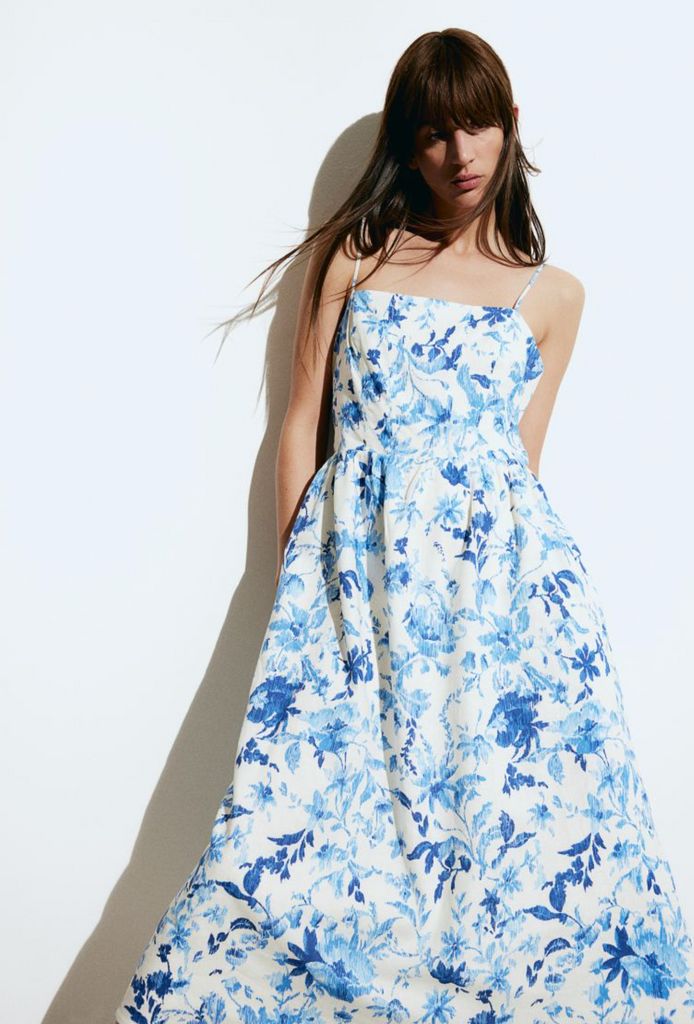 H&M blue floral dress