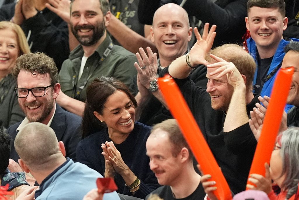 The Duke and Duchess of Sussex watch USA v Israel in the Wheelchair Basketball final