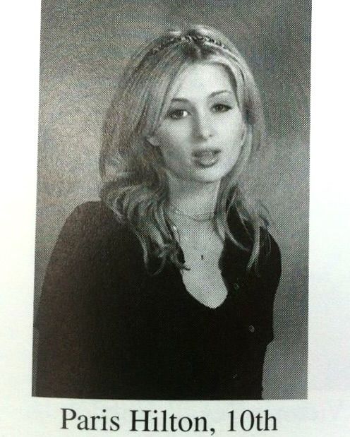 Paris Hilton posted throwback photos from her school days