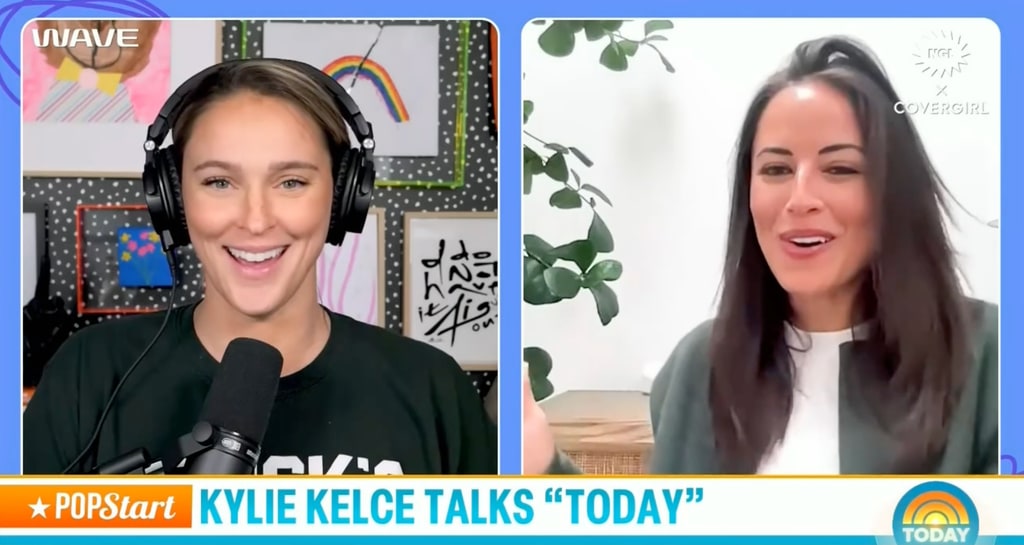 Kylie Kelce and Kaylee Hartung on her podcast