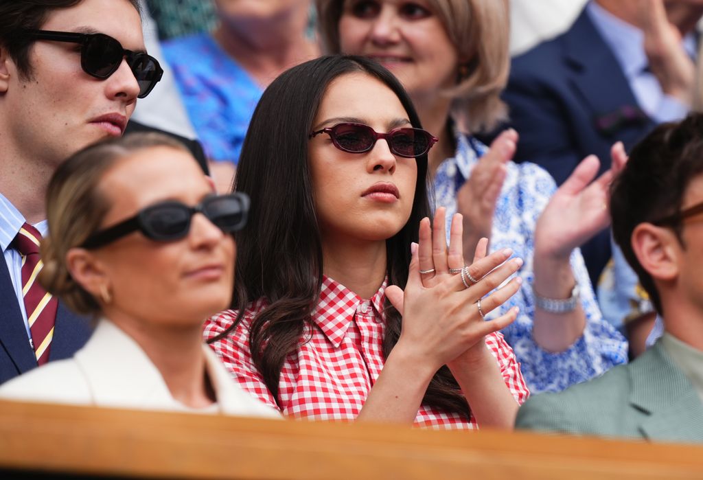 Olivia Rodrigo and Louis Partridge in the Royal Box