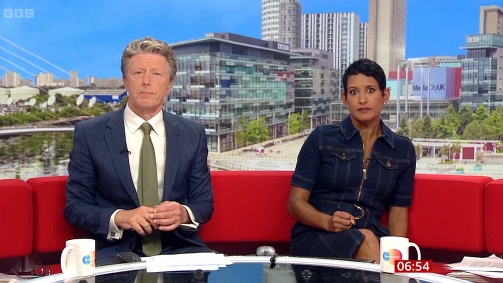 Charlie Stayt and Naga Munchetty on BBC Breakfast