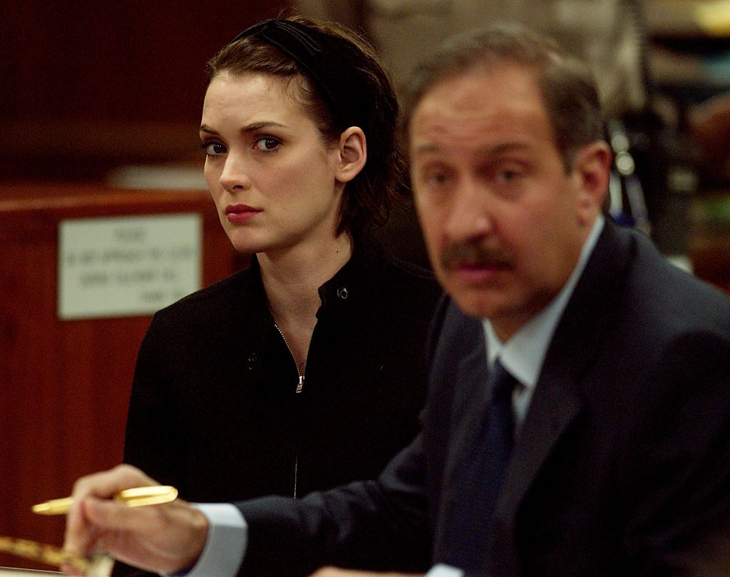 Winona Ryder in court in 2002