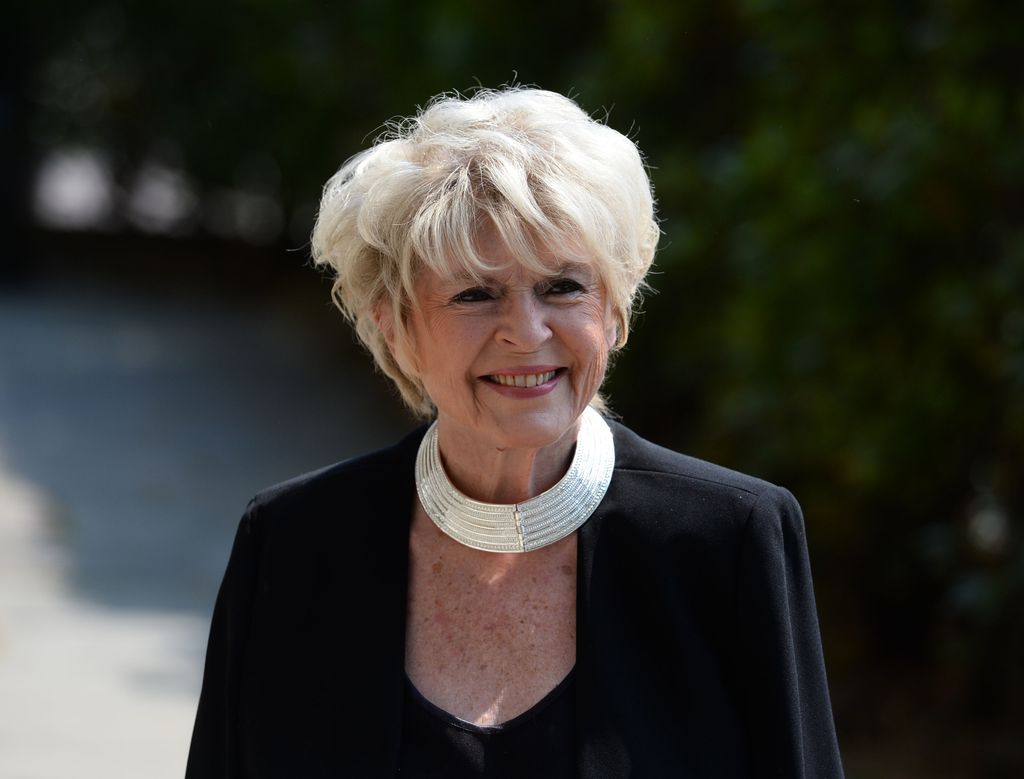 Gloria Hunniford arrives at Old Church for Dale's funeral in 2018