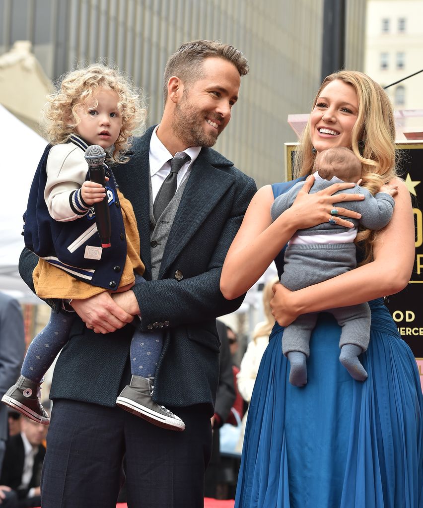 Blake Lively and Ryan Reynolds with their daughters 