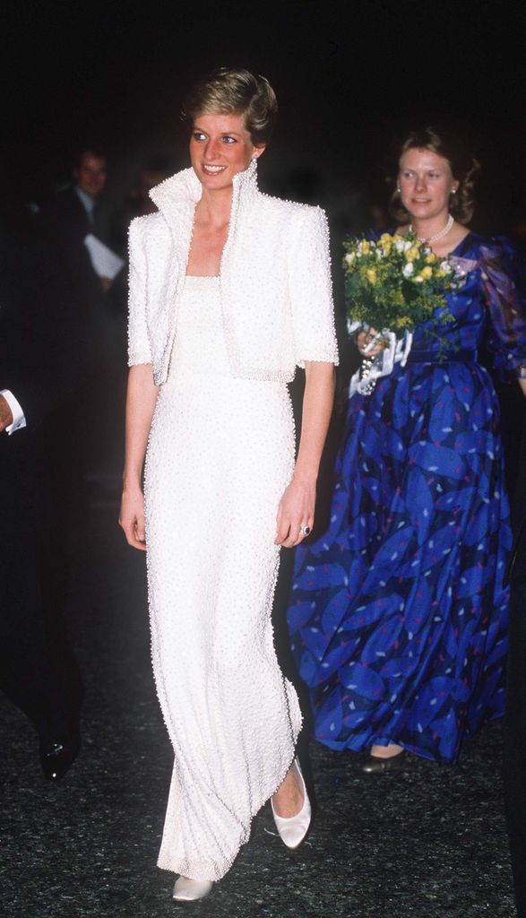 Princess Diana opted for Elvis-chic at the Fashion Awards in 1989