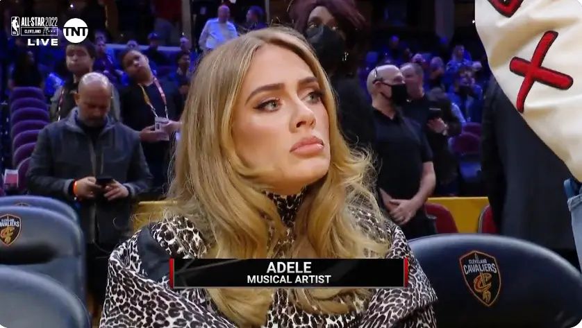 Adele went viral for looking annoyed courtside