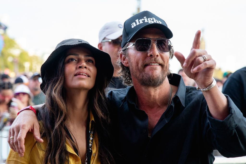 Camila Alves McConaughey and Matthew McConaughey attend weekend one, day two of Austin City Limits Music Festival at Zilker Park on October 07, 2023 in Austin, Texas.
