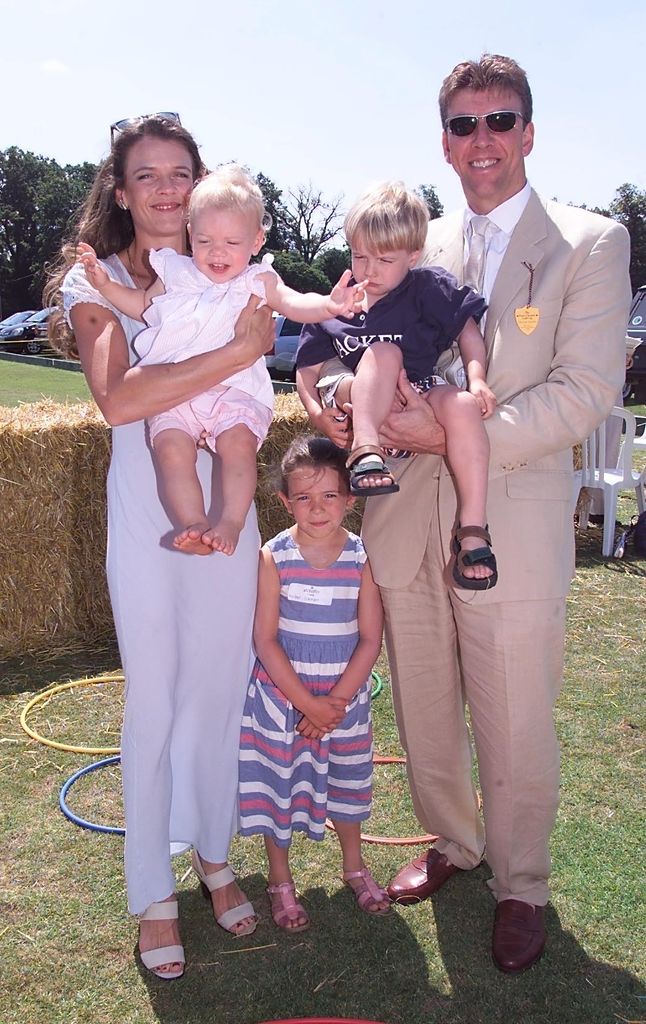 Annabel Croft with Husband Mel Coleman and their children in 1999