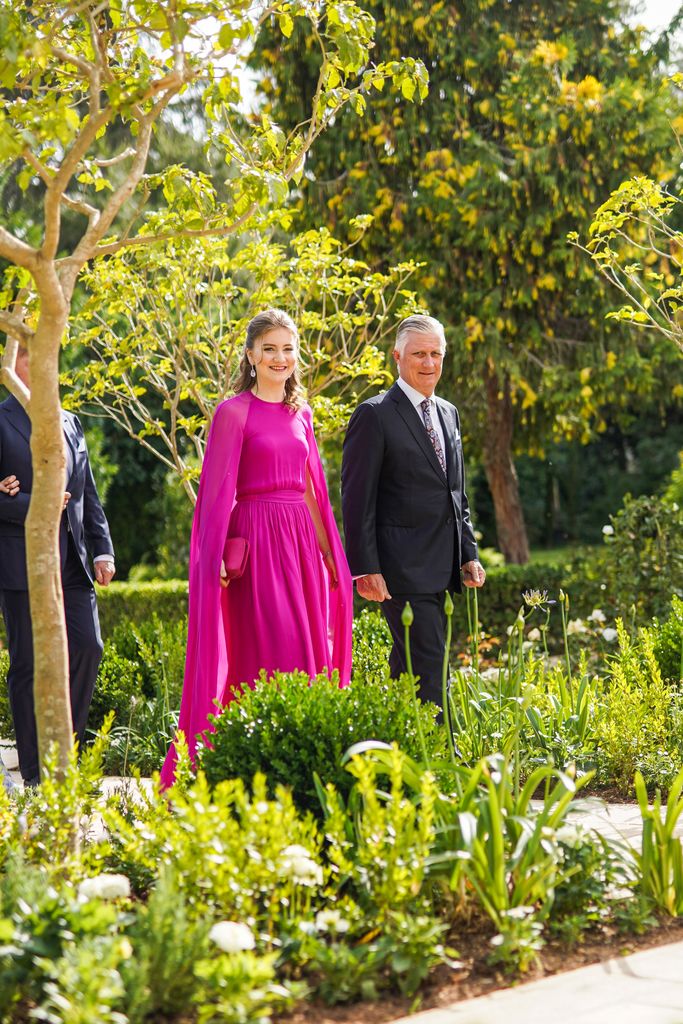 Princess Elisabeth with her father King Philippe