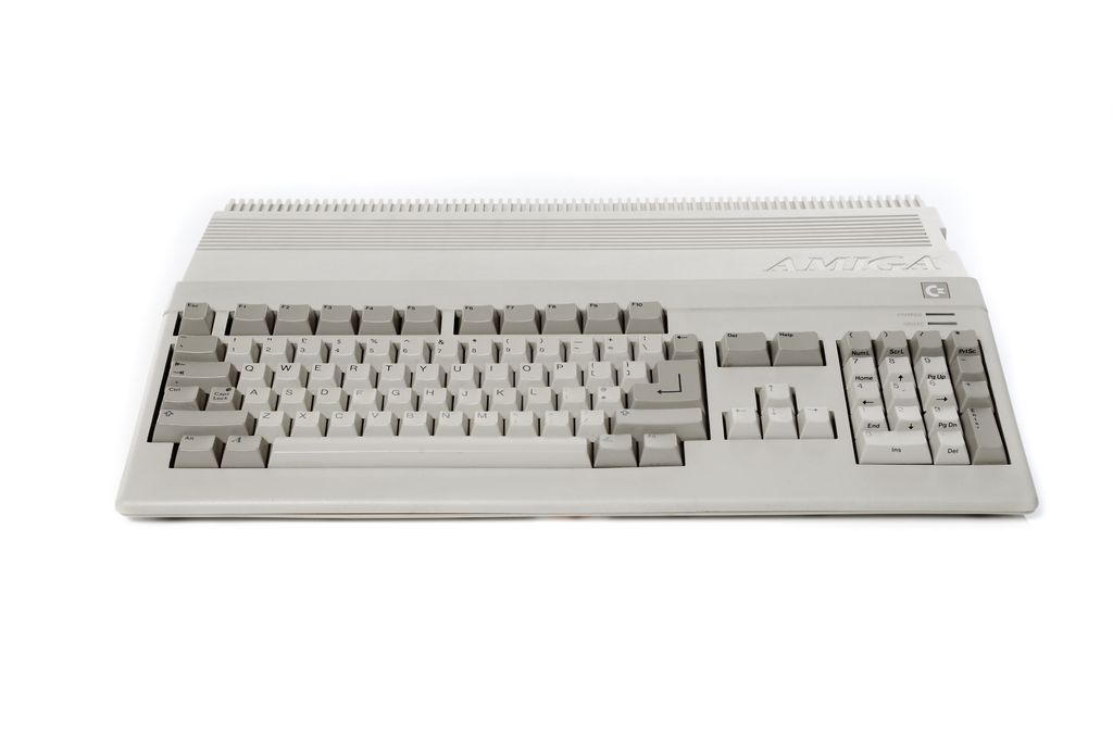 A vintage 1980's Commodore Amiga 500 home computer, taken on January 22, 2013. (Photo by James Sheppard/Future via Getty Images)