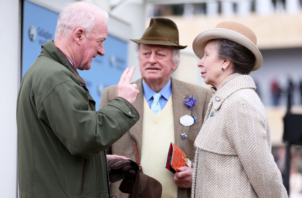 Trainer Willie Mullins speaking to the Princess Royal