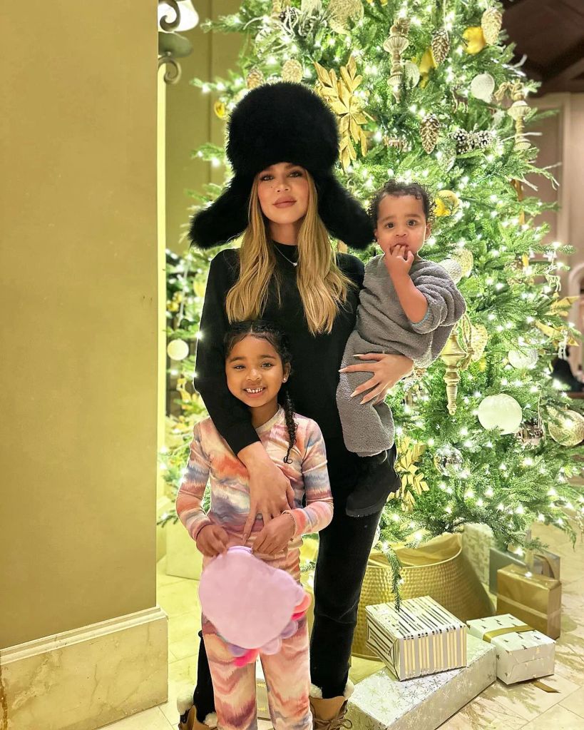 Khloe with her kids