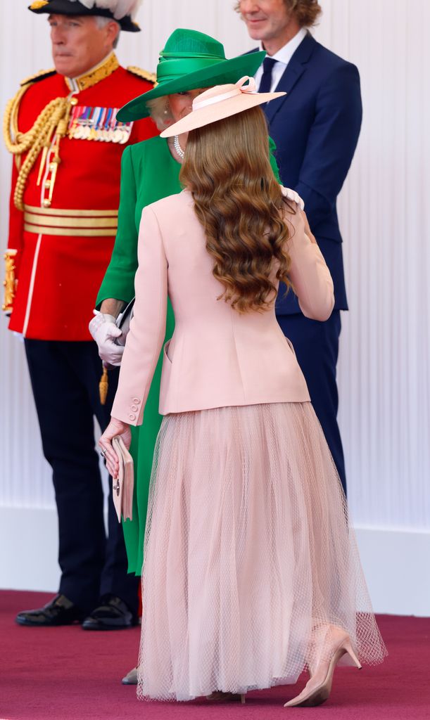Kate Middleton, the Princess of Wales on the Royal Dais at Datchet Road on July 08, 2025 in Windsor, England. 