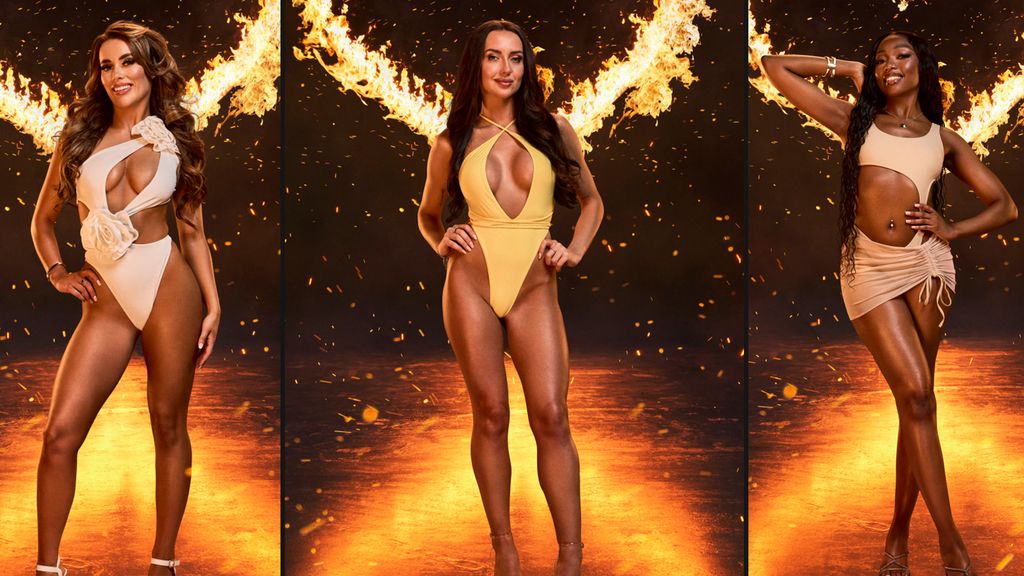 [L-R Harriett Blackmore, Jess White and Mimii Ngulube] Three of Love Island 2024's contestants wore cut-out swimsuits in their promo shots
