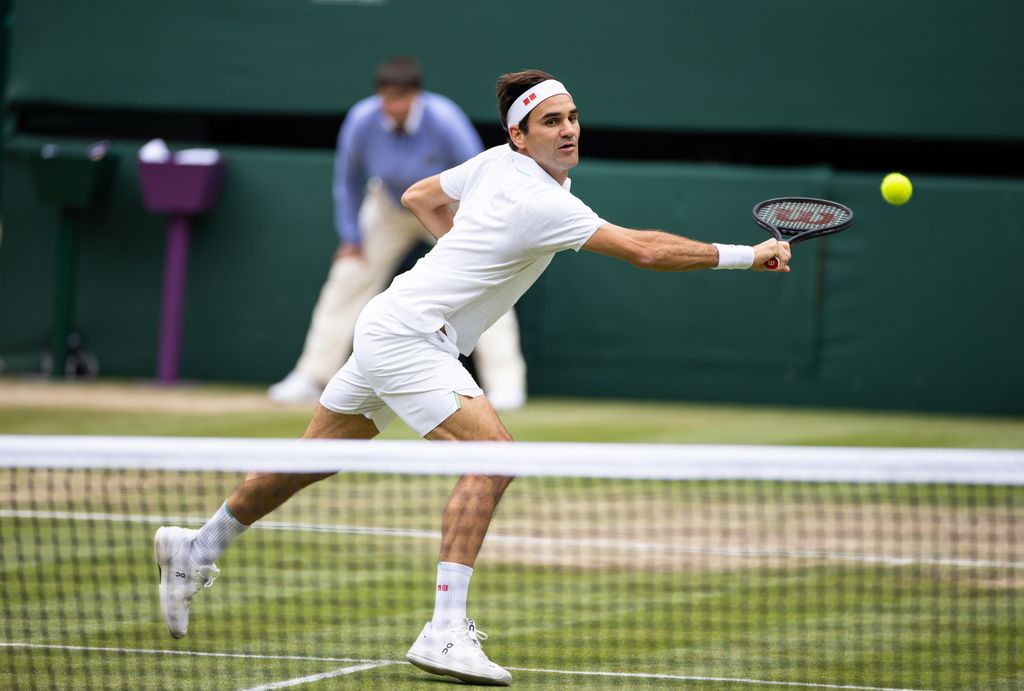 Roger Federer playing tennis