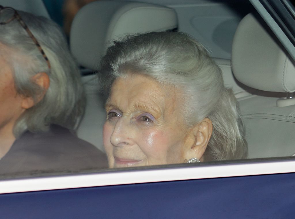 Princess Alexandra arriving for royal family Christmas lunch