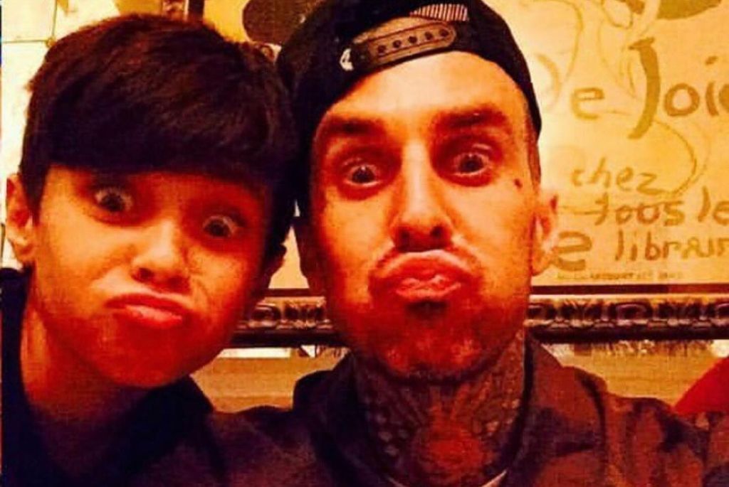 travis barker and landon barker throwback