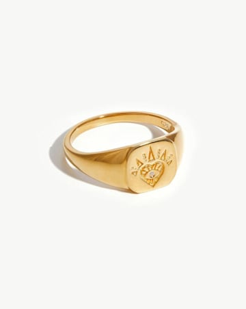 Missoma Open Heart Signet Ring