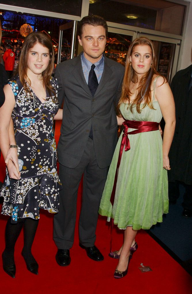 Princess Eugenie and Princess Beatrice with Leonardo DiCaprio 