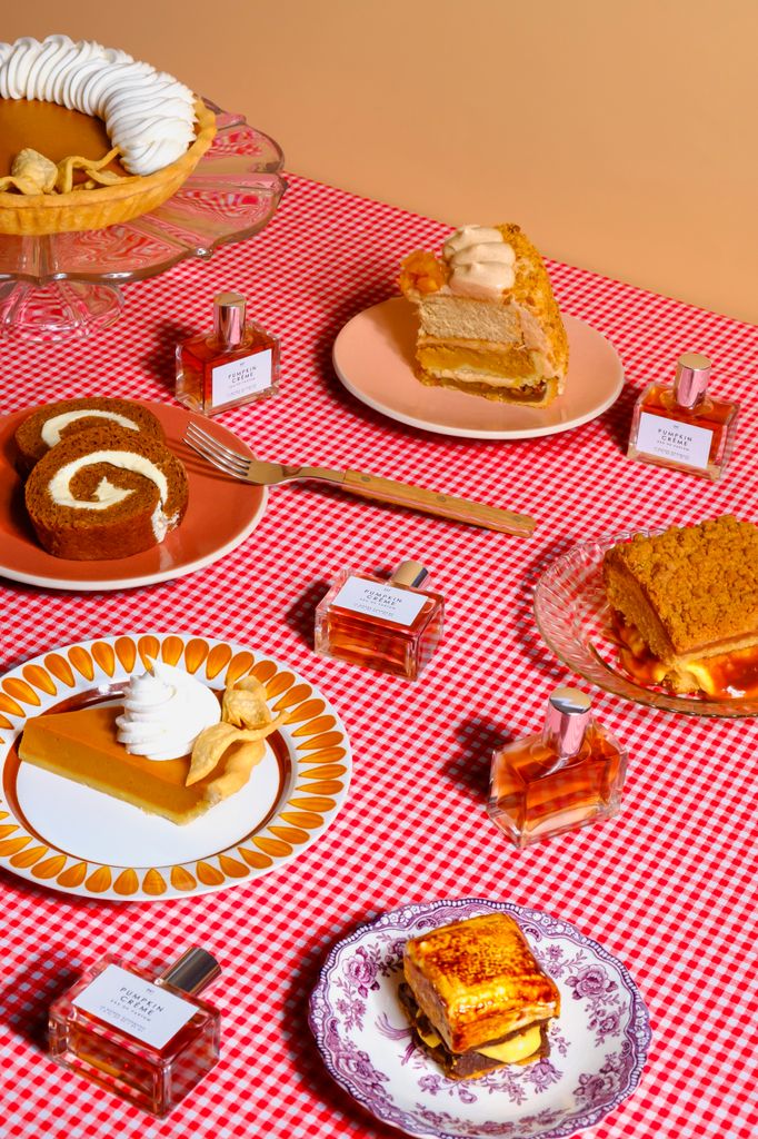 gingham table cloth covered in sweet treats 