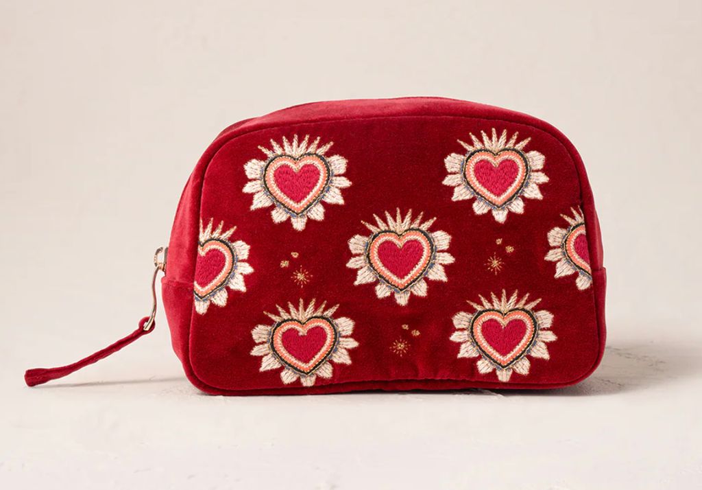 Elizabeth Scarlett Sacred Hearts Makeup Bag