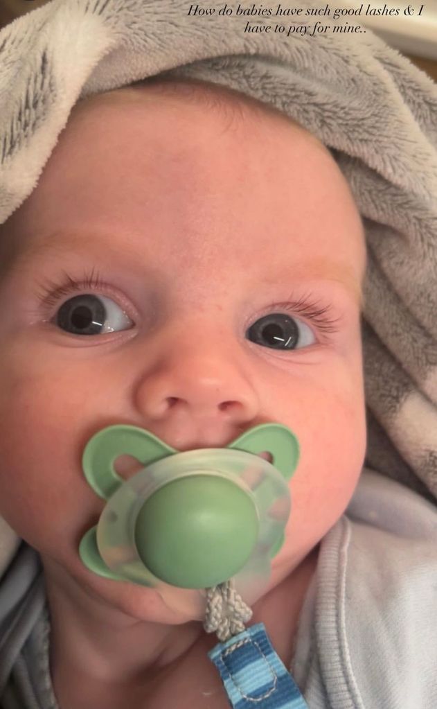 Close-up of Gordon Ramsay's baby son Jesse and his long eyelashes